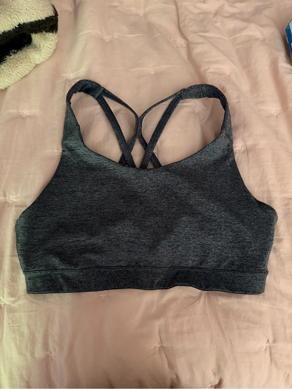 Old Navy Charcoal Gray Crisscross Sports Bra